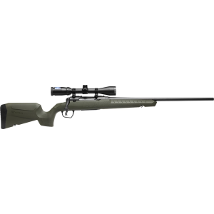 Savage 32216 Axis 2 XP Combo Compact 243 Win 4+1 20 Matte Black Heavy Sporter Barrel, Matte Black Drilled & Tapped Carbon Steel Receiver, Fixed Matte OD Green Synthetic Stock, Right Hand, Boresighted 3-9x40mm, Rifle