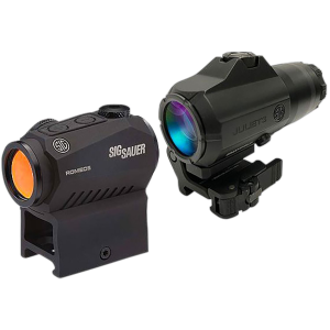 Sig Sauer Electro-Optics SORJ5X201 Romeo5XDR w/Juliet5 Micro Magnifier Black 1x20mm/5x24mm, 2 MOA Red Dot/65 MOA Circle Multi Reticle