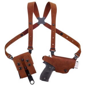 Galco CL2800R Classic Lite 2.0 Shoulder System Shoulder Size Fits Chest Up To 56 Natural Leather Fits Glock 43 Right Hand,Holster