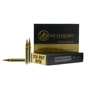 Weatherby B338185TTSX Select Plus 338WBY RPM 185gr TTSX Boat Tail 20 Per Box/10 Case,Centerfire Rifle Rounds