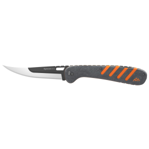 Outdoor Edge HTX50Y6C Razor HTX 5 Folding Plain Black Oxide 420J2 SS Blade, Gray/Orange TPR Handle,Knives
