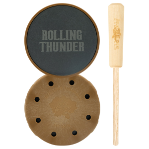 Rolling Thunder Game Call TCP-TDS Thunderdome Pot Calls & Strikers Attracts Turkey Species Hickory/Slate,Game Calls