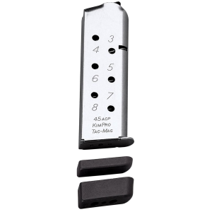 Kimber 1100721A Tac-Mag 8rd 45 ACP Silver Stainless Steel, Magazine