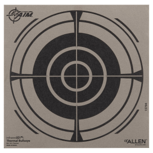 Allen 15794 Thermal Target Bullseye Hanging Paper 8 x 8 Black/Gray,Paper Targets
