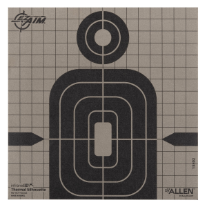 Allen 15802 Thermal Target Silhouette Hanging Paper 8 x 8 Black/Gray,Paper Targets