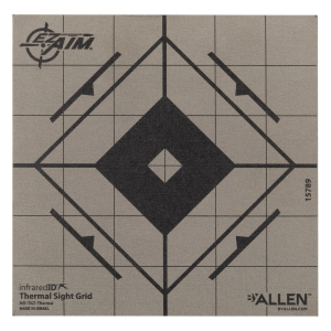 Allen 15789 Thermal Target Sight-In Grid Hanging Paper 6 x 6 Black/Gray,Paper Targets
