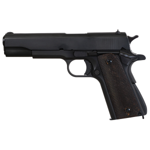 Standard Mfg 1911 Government Full Size Frame 45 ACP 7+1 5 Black Steel BBL, Black Parkerized Steel Serr Slide, Black Parkerized Steel Frame w/Beavertail, Textured Grip,Pistol