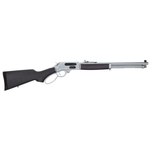 Henry H010GAW Side Gate All Weather Full Size 45-70 Gov 4+1 18.43 in Hard Chrome Plated Steel Barrel, Satin Hard Chrome Steel Receiver, Stained Hardwood Stock Right Hand, Rifle