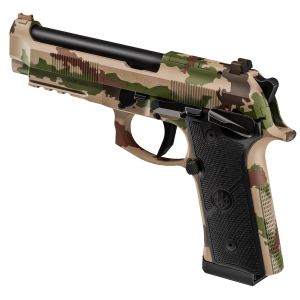 Beretta SPEC0742A18 92XI Full Size Frame 9mm Luger 18+1 4.70 Black DLC Steel BBL, Vegetato Camo Cerakote Stainless Optic Ready/Serr Slide, Vegetato Camo Cerakote Alum Frame w/Pic Rail, Black Textured Grip, MRDS Footprint,Pistol