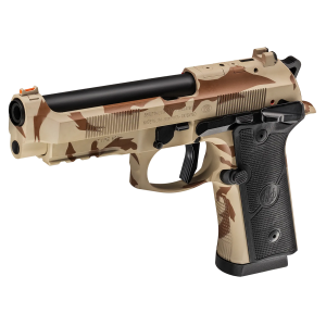 Beretta SPEC0743A18 92XI Full Size Frame 9mm Luger 18+1 4.70 Black DLC Steel BBL, Desert DPM Cerakote Stainless Optic Ready/Serr Slide, Desert DPM Cerakote Alum Frame w/Pic Rail, Black Textured Grip, MRDS Footprint,Pistol