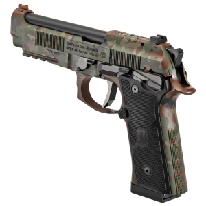 Beretta SPEC0744A18 92XI Full Size Frame 9mm Luger 18+1 4.70 Black DLC Steel BBL, Optic Ready/Serr Stainless Slide, Flecktarn Camo Cerakote Alum Frame w/Pic Rail Black Textured Grip, MRDS Footprint,Pistol