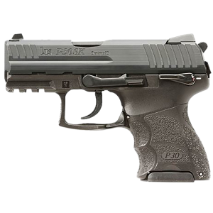 HK 81001109 P30SK V3 Sub-Compact Frame 9mm Luger 12+1/15+1 3.27 Steel BBL, Black Cerakote Serr Steel Slide, Black Polymer Frame w/Pic Rail, Ambidextrous,Pistol