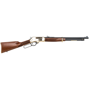 Henry H0244570 Side Gate Full Size 45-70 Gov 5+1 19.80 in Blued Steel Barrel, Polished Brass Receiver, American Walnut Stock Right Hand, Rifle