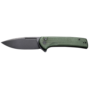 Civivi Knives C21006-2 Conspirator 3.48 Folding Plain Black Stonewashed Nitro-V Steel Blade, Green Textured Micarta Handle,Knives