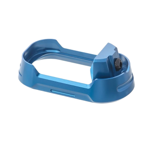 Tyrant CNC TDG19G34MWBLUEBLKSCRW Magwell Fits Glock 19 Gen 3-4 Blue Alum,Magazine Accessories