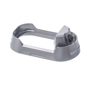 Tyrant CNC TDG19G34MWGREYBLKSCRW Magwell Fits Glock 19 Gen 3-4 Grey Alum,Magazine Accessories