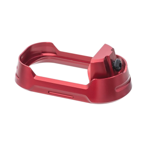 Tyrant CNC TDG19G34MWREDBLKSCRW Magwell Fits Glock 19 Gen 3-4 Red Alum,Magazine Accessories