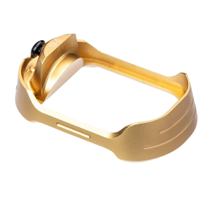 Tyrant CNC TDG19G5MWGOLDBLKSCREW Magwell Fits Glock 19 Gen 5 Gold Alum,Magazine Accessories