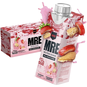 Redcon1 RC1MRERTDSSC12 MRE Ready to Drink Strawberry Shortcake 14 oz, 12pk,Packaged Food