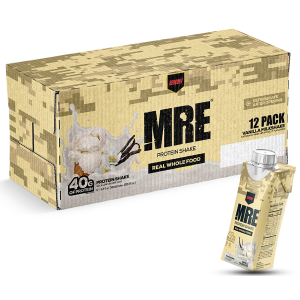 Redcon1 RC1MRERTDVM12 MRE Ready to Drink Vanilla Milkshake 14 oz, 12pk,Packaged Food