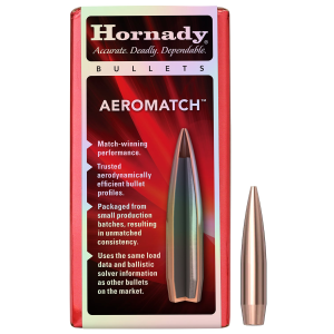 Hornady 26303 Aeromatch 6.5mm 140gr 100 Per Box/15 Case,Reloading Bullets