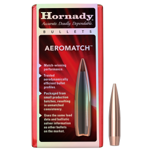 Hornady 24573 Aeromatch 6mm 105gr 100 Per Box/25 Case,Reloading Bullets