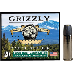 Grizzly Ammo GC44M19 44RemMag 320gr Wide Long Nose Gas Check 20 Per Box/10 Case,Centerfire Handgun Rounds
