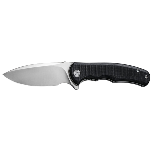 Civivi Knives C18026C-2 Praxis Mini 2.98 Folding Drop Point Plain Satin D2 Steel Blade, Black Textured G10 Handle,Knives