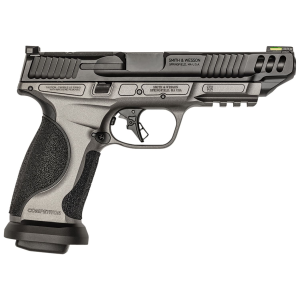 Smith & Wesson 13718 M&P Performance Center M2.0 Competitor Full Size 9mm Luger 17+1, 5 in Black Armornite Steel Barrel, Black Armornite Optic Ready/Serrated Stainless Steel Slide, Tungsten Gray Cerakote Aluminum Frame w/Picatinny Rail, Pistol