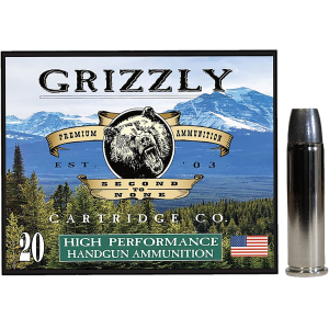 Grizzly Ammo GC357M14 357Mag 200gr Wide Long Nose Gas Check 20 Per Box/10 Case,Centerfire Handgun Rounds