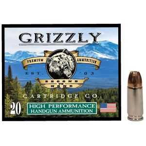Grizzly Ammo GC9MM29mm Luger 124gr Jacketed Hollow Point 20 Per Box/10 Case,Centerfire Handgun Rounds