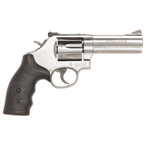 Smith & Wesson 164194 Model 686 Plus 357 Mag or 38 S&W Spl +P Stainless Steel 4.12 in Barrel, 7 Shot, Satin Stainless Steel L-Frame, Red Ramp Front/White Outline Rear Sights, Internal Lock , Revolver