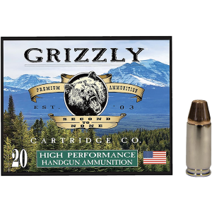 Grizzly Ammo GC9+P+49mm+P Luger 124gr Full Metal Jacket Flat Point 20 Per Box/10 Case,Centerfire Handgun Rounds