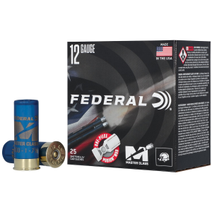 Federal MC12HC75 Master Class 12Gauge 2.75 1 1/8oz 7.5Shot 25 Per Box/10 Case,Shotshell Lead Loads