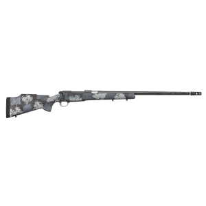 Nosler 46648 M48 Long-Range Carbon 33 Nosler 3+1 26 in Carbon Fiber Wrapped Barrel, Sniper Gray Cerakote Metal Finish, Elite Midnight Camo Manners MCS-T Elite Tac Stock, Rifle