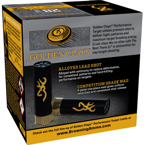 Browning Ammo BGC287 Golden Clays 28Gauge 2.75 3/4oz 7.5Shot 25 Per Box/10 Case,Shotshell Lead Loads