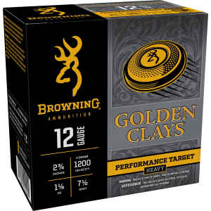 Browning Ammo BGC12M7 Golden Clays 12Gauge 2.75 1 1/8oz 7.5Shot 25 Per Box/10 Case,Shotshell Lead Loads