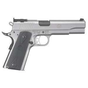 Ruger 6739 SR1911 Target 10mm Auto 8+1 5 in Black Bull Barrel, Serrated Stainless Steel Slide, Stainless Steel Frame w/Beavertail, Black Rubber Grip, Pistol