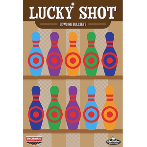 Birchwood Casey BC-35773 Dirty Bird Target Lucky Shot Bowling Pins 12 x 18 6 Pack,Paper Targets