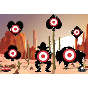 Birchwood Casey BC-35776 Dirty Bird Target Aces High 12 x 18 6 Pack,Paper Targets