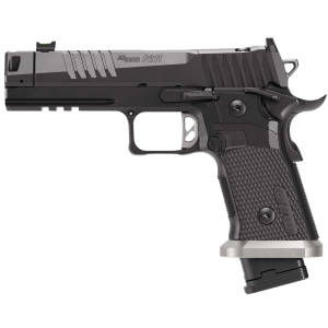 Sig Sauer 211F9GTO10 P211 GTO Full Size 9mm Luger 10+1 4.40 Black Bull BBL w/MACH3D Compensator, Black Nitron Stainless Optic Ready/Serr Slide, Black Nitron Stainless Frame w/Pic Rail, G10 Grip Panels Grip,Pistol