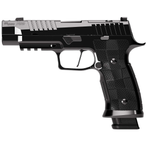 Sig Sauer 320SXGF9CWRES P320 SXG Full Size Frame 9mm Luger 21+1 3.90 Black High Polished Black DLC Stainless Optic Ready/Serr Slide, High Polish DLC Stainless Frame w/Pic Rail, Black Alloy LOK Grip Panels,Pistol