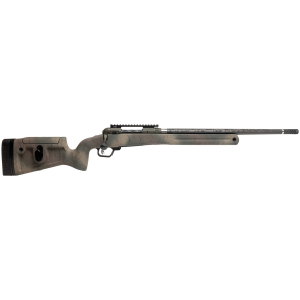 Savage 58158 110 Pro Pursuit 6.5 PRC 3+1 20 Proof Research CF Threaded Barrel, Magpul OD Green Cerakote Pic Rail Stainless Steel Receiver, M-LOK Forend, Grayboe Phoenix 2 w/Adj Comb & LOP Earth Tone Camo w/Black Webbing Synthetic Stock, Rifle
