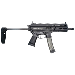 Grand Power 850003223124 SP9A3 Stribog 9mm Luger 30+1 8 Black Threaded BBL, M-LOK Handguard, Black Hardcoat Anodize Alum/Polymer Rcvr w/Pic Rail, Black Polymer PDW Tailhook Brace, Black Polymer Grip, Ambidextrous,Tactical Pistols