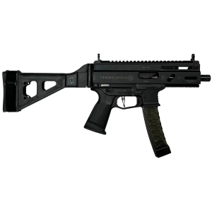 Grand Power 810091152836 SP9A3S Stribog 9mm Luger 30+1 5.50 Black Threaded BBL, M-LOK Handguard, Black Alum/Polymer Rcvr w/ Pic Rail, Black Polymer SB Tactical Brace, Black Polymer Grip, Thread Protector,Tactical Pistols