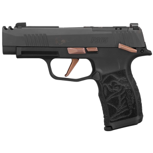 Sig Sauer 365XL9ROSEMSCA P365XL Rose *CA Compliant Full Size Frame 9mm 10+1 3.10 Blk Nitron Integrated Compensator/Optic Ready/Serrated Stainless Slide, Blk Nitron w/Rose Accents Stainless Frame w/Pic Rail, Rose Laser Engraved Grip, Pistol