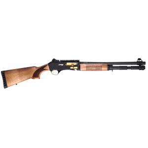 Four Peaks Imports 12077 AKSA S4 12 Gauge 3 5+1 18.50 Chrome Plated 7075-T6 Aluminum Receiver Wood Stock, Shotgun
