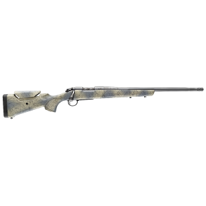Bergara B14LM8013 B-14 Wilderness Sierra 7mm PRC 3+1 22 Sniper Gray Cerakote #5 Fluted Threaded Barrel, Sniper Gray Cerakote Steel Receiver, Wilderness Camo w/Black Webbing Fixed w/SoftTouch Synthetic Stock, Rifle