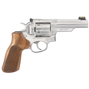 Ruger 1775 GP100 Match Champion 10mm Auto 6rd 4.20 in Satin Stainless Half-Lug Barrel, Cylinder & Frame, Hogue Stippled Hardwood Grip, Transfer Bar Safety , Revolver