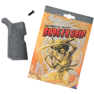 Die Free Co Llc KFGGRY Kung Fu Grip Gray Nylon Fits AR15/M4/AR10/SR25